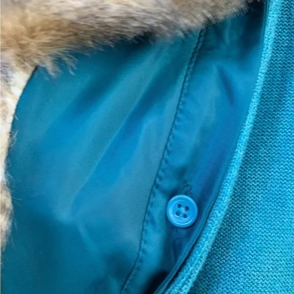 Cabi Knit Sweater Cardigan Blazer With Removable Fur Collar Size Small Old Money - Picture 4 of 4